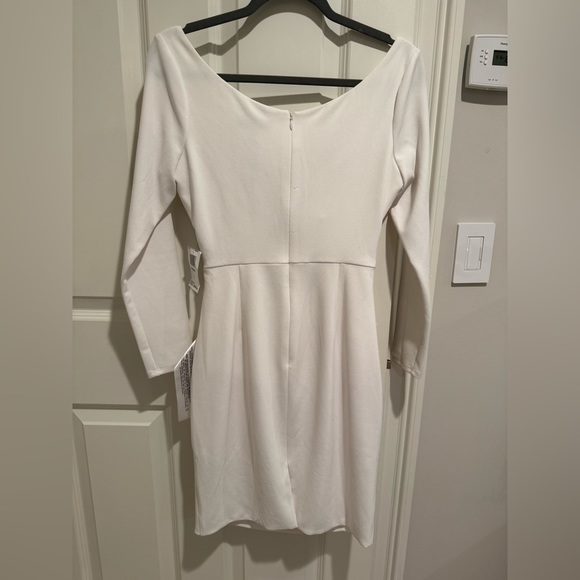 NWT Dress The Population White Jade Cutout Long-Sleeve Mini Dress - Picture 3 of 4